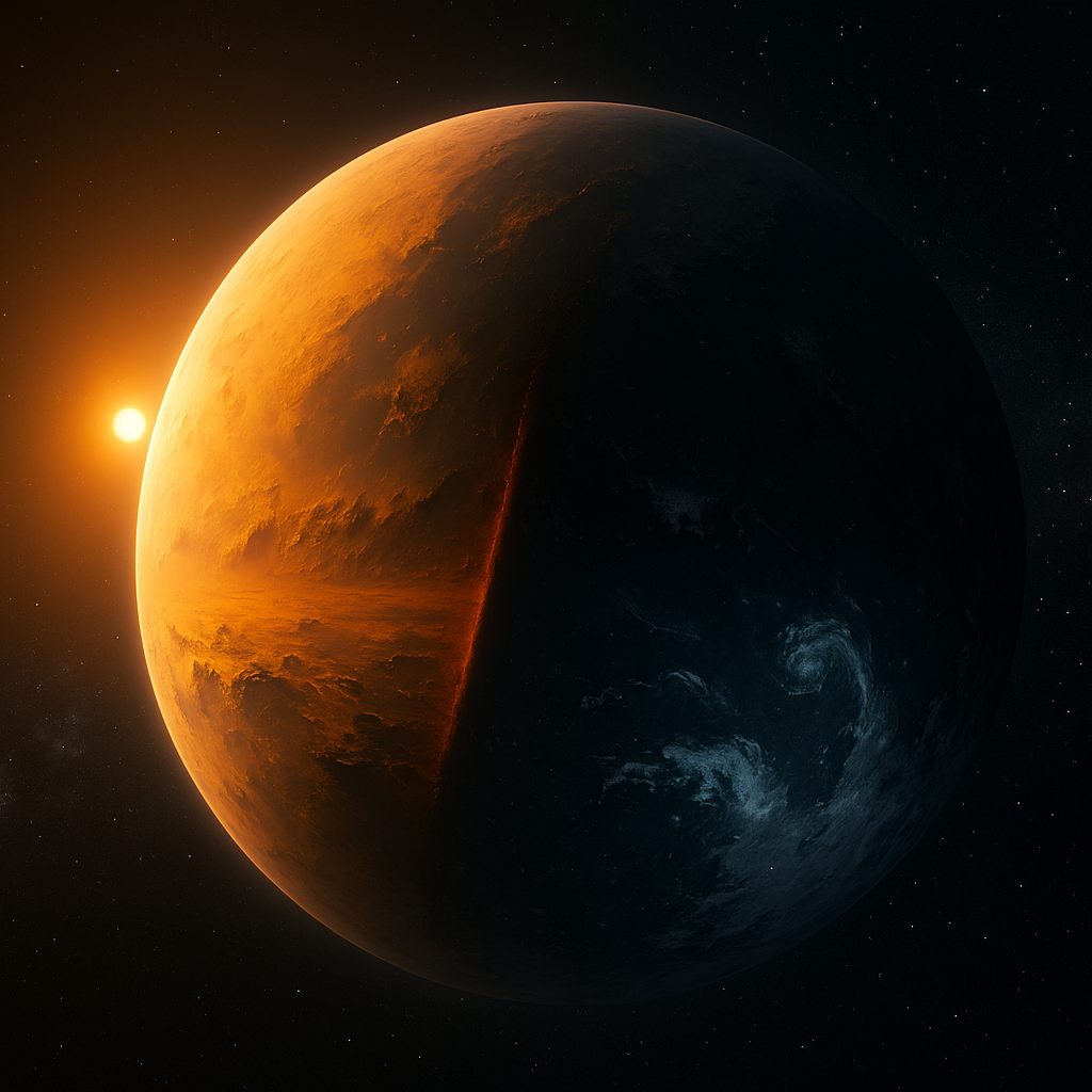 조석 고정 행성 가상 이미지