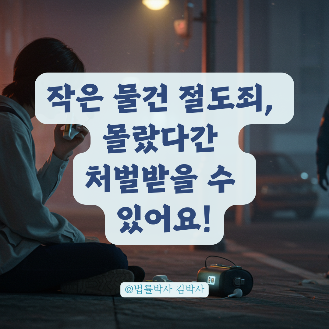 작은 물건이라도 반환 안 하면 절도 성립, 이런 경우 신고 가능합니다