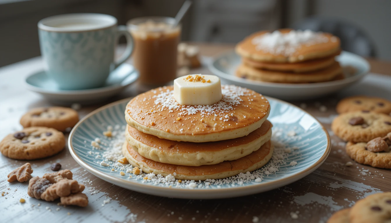 겨울철 간식 팬케이크,쿠키 관련 사진