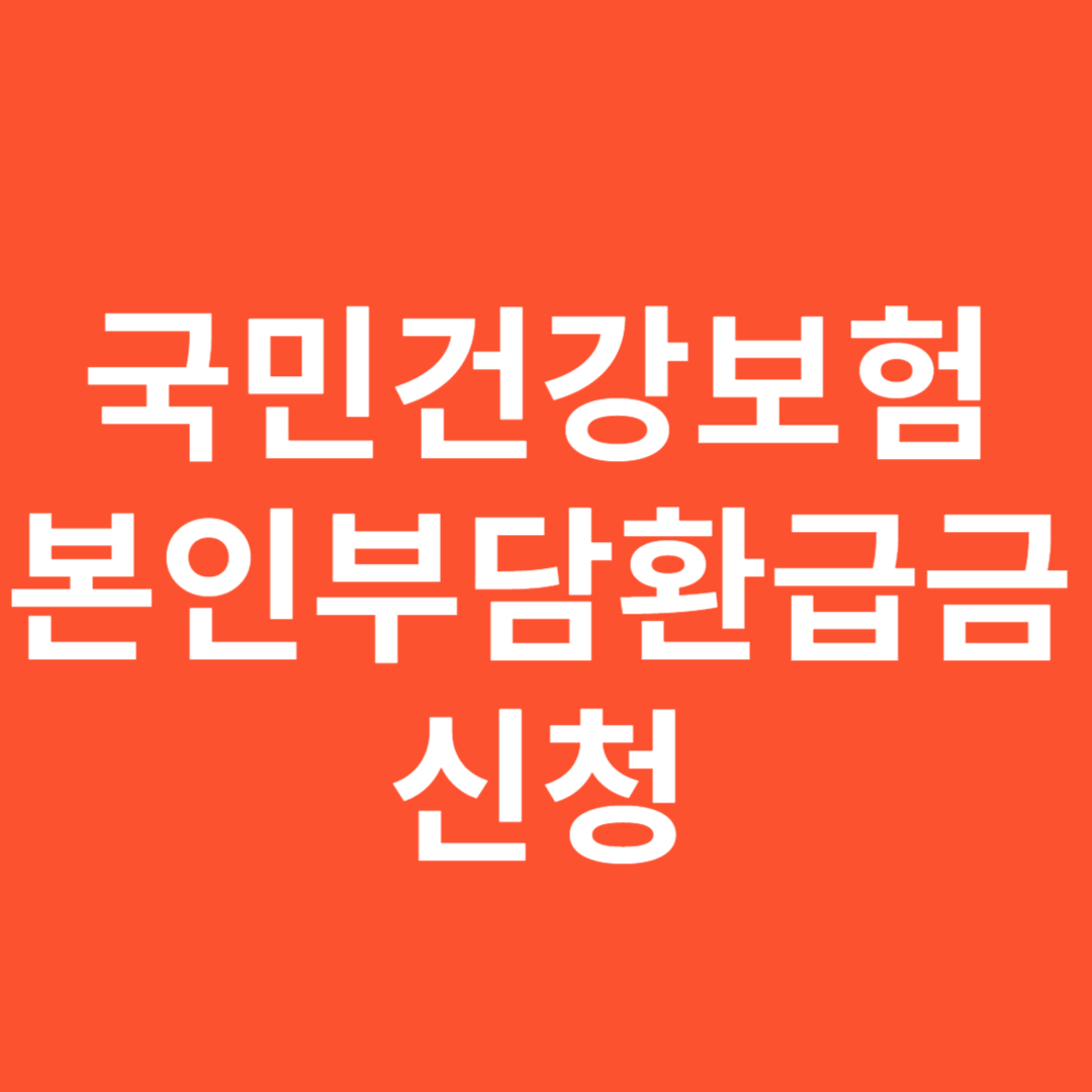 본인부담환급금 신청 조회 건강보험환급 건보료환급