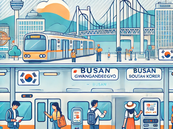 부산 외국인 관광객 대중교통 이용 이미지