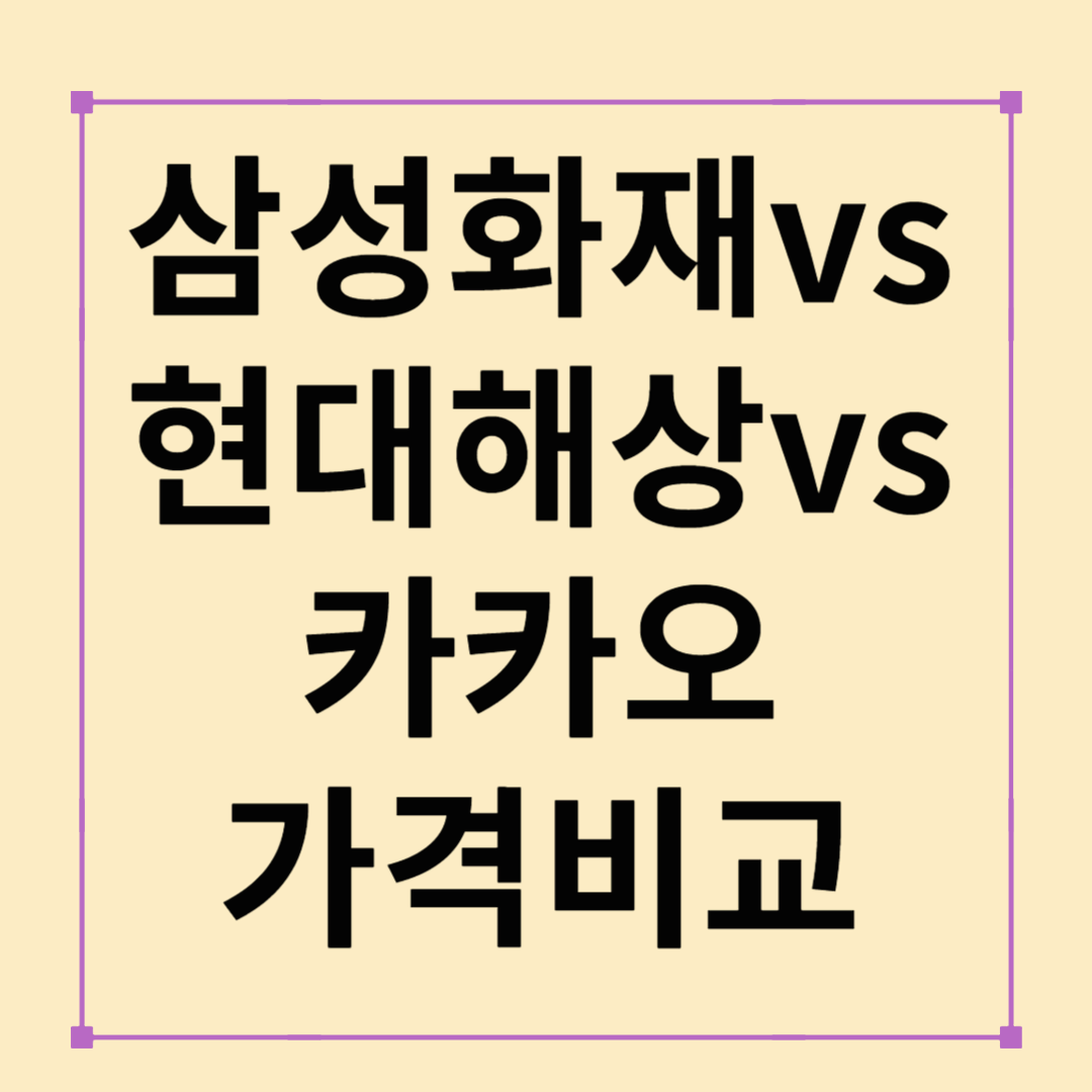 2025년 해외여행자보험 가격 비교! 삼성화재 vs 현대해상 vs 카카오
