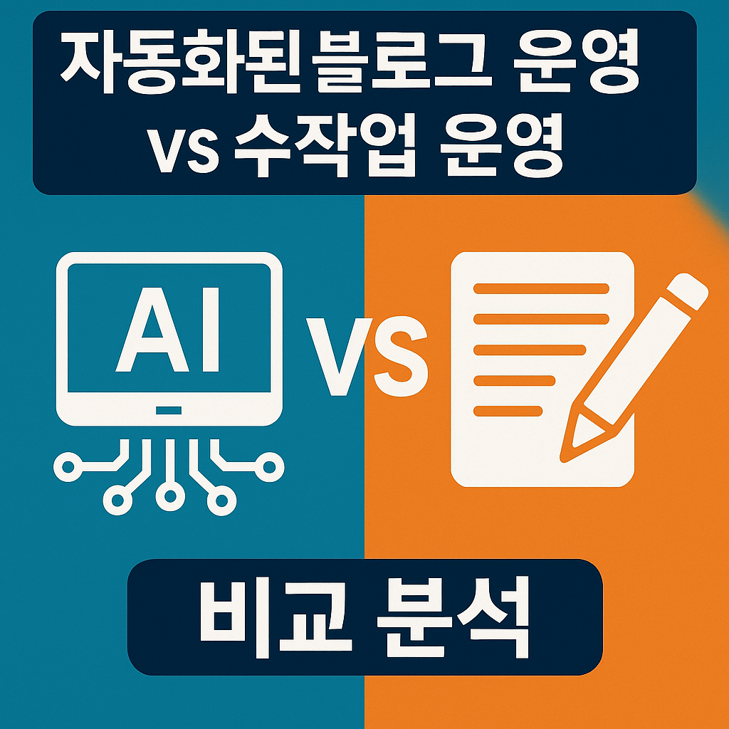 자동화된 블로그 운영 vs 수작업 운영 비교 분석