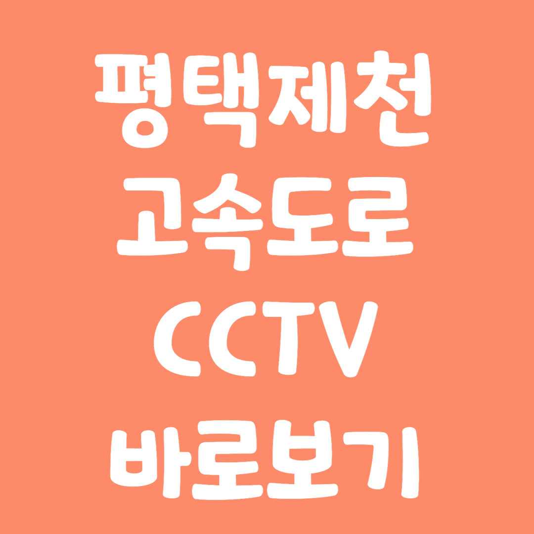 실시간 평택제천 고속도로 CCTV 바로보기