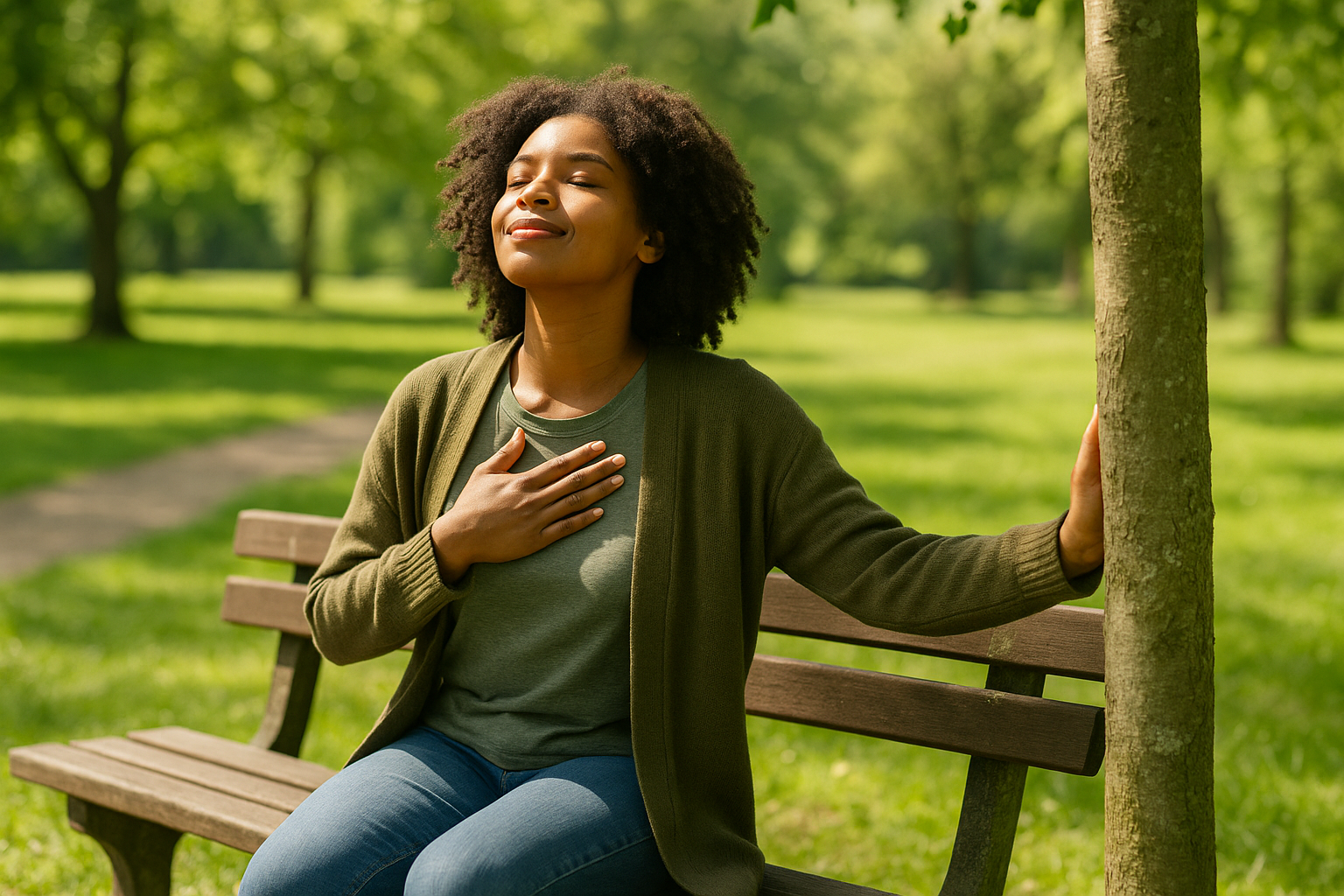 햇살 속의 평화로운 휴식
