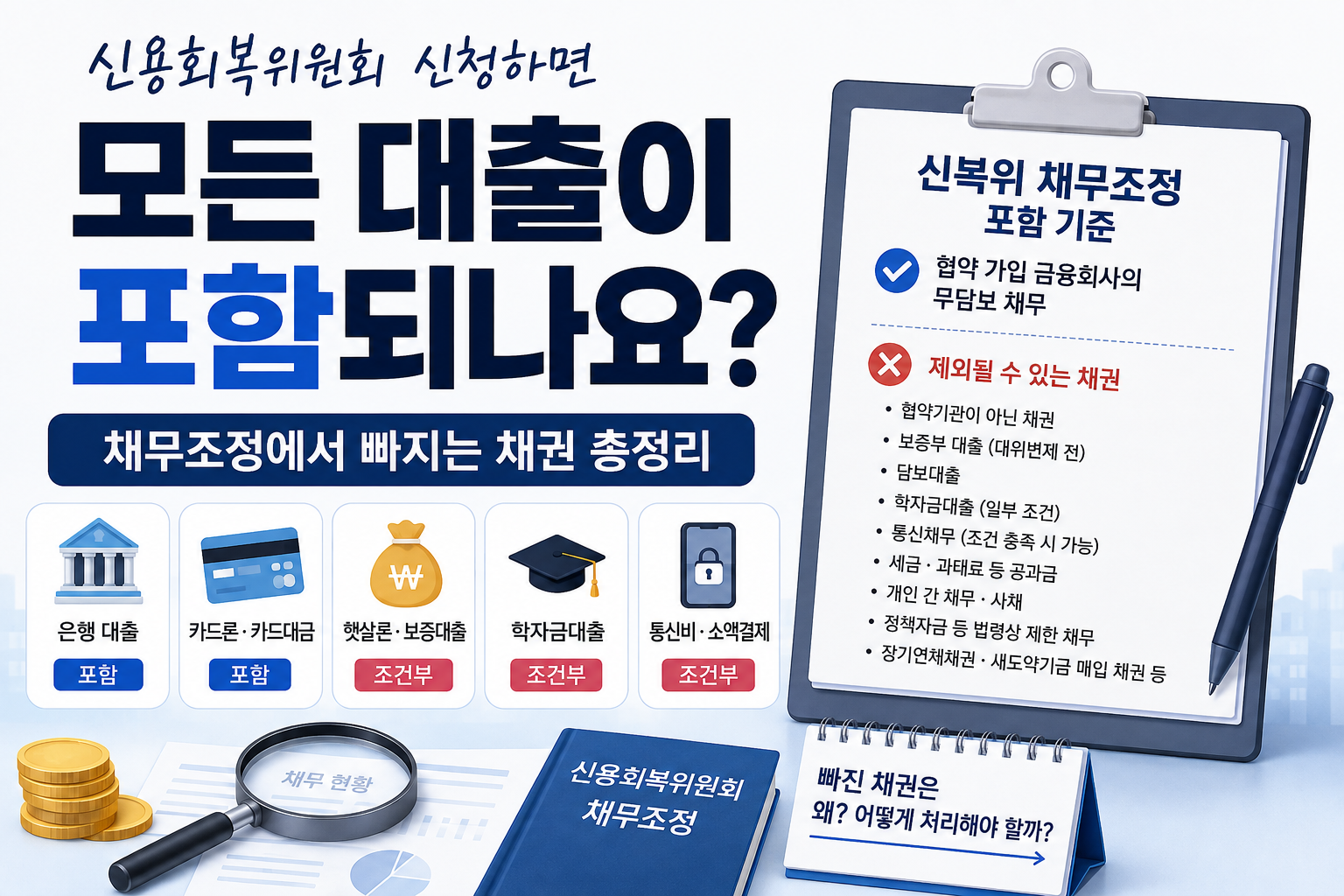 신용회복 신청 조정제외 채권