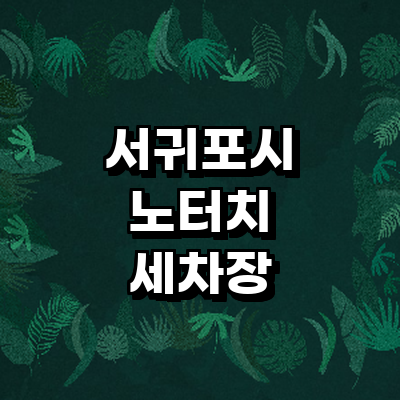 제주 서귀포시 노터치 세차