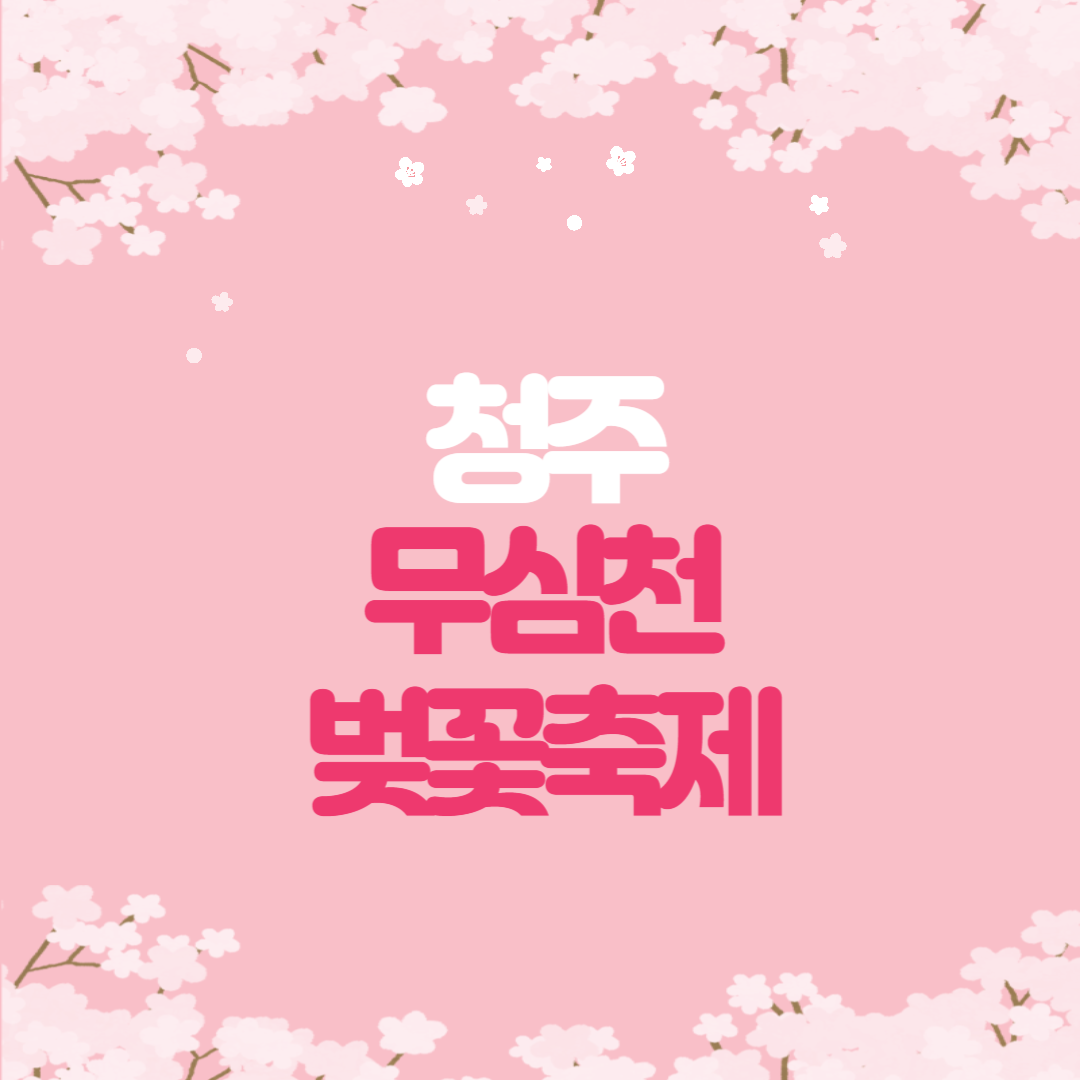 청주 무심천 벚꽃축제 주차 맛집 프로그램 총정리