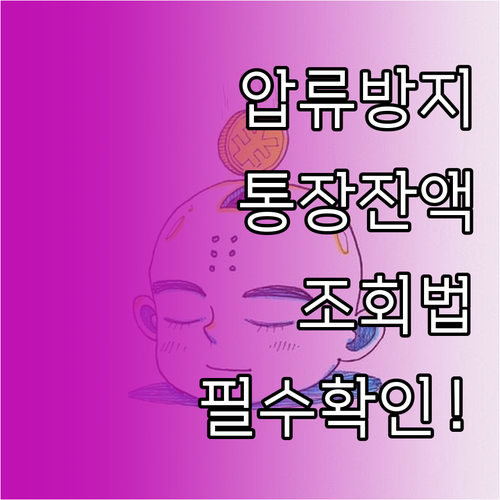 압류방지 전용계좌 잔액 조회 및 월별..