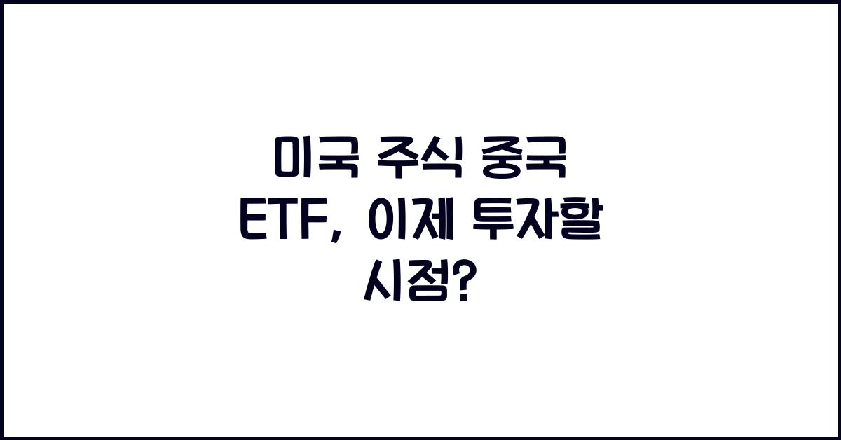 미국 주식 중국 etf