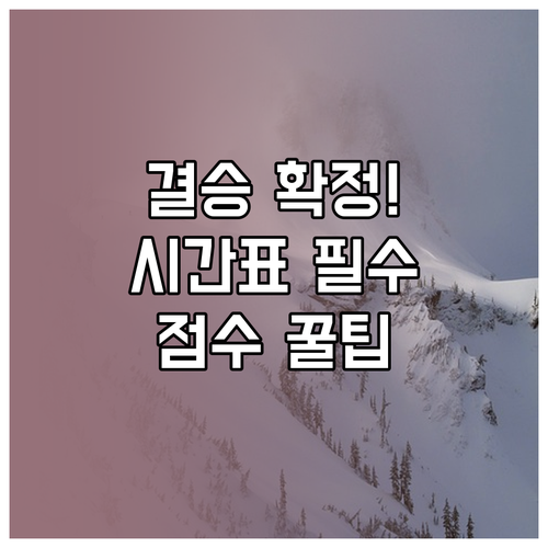 스노보드 하프파이프 결승 시간표 및 ..