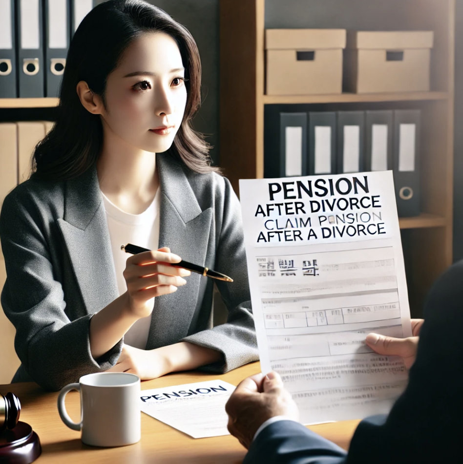 이혼 후 분할연금을 신청하는 여성