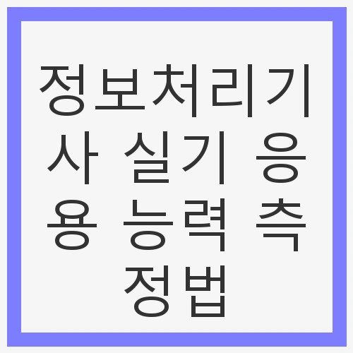 정보처리기사 실기 응용 능력 측정