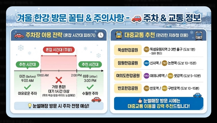 한강공원 겨울 나들이 완벽 가이드 눈썰매·축제 총정리
