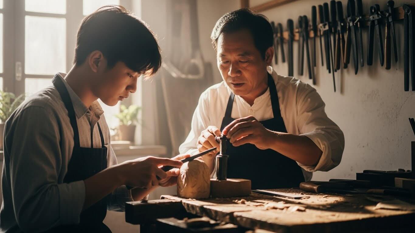청년과 장인기술 관련 사진