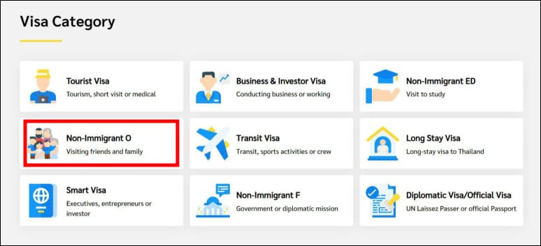 태국 비자 유형