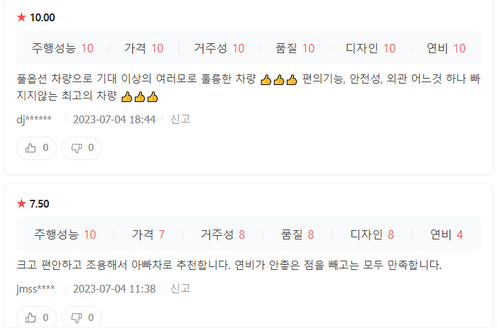 싼타페 tm 중고차 가격 제원 연비 오너평가 특장점