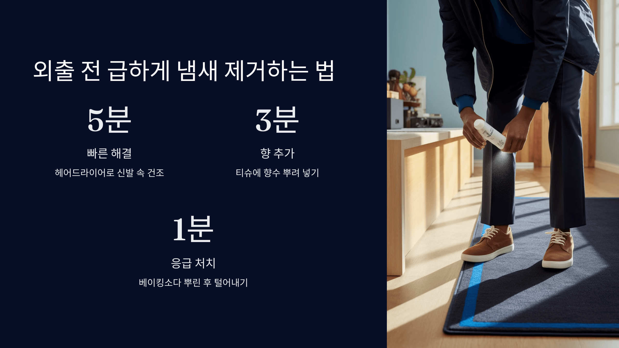 신발 냄새 제거하는 방법