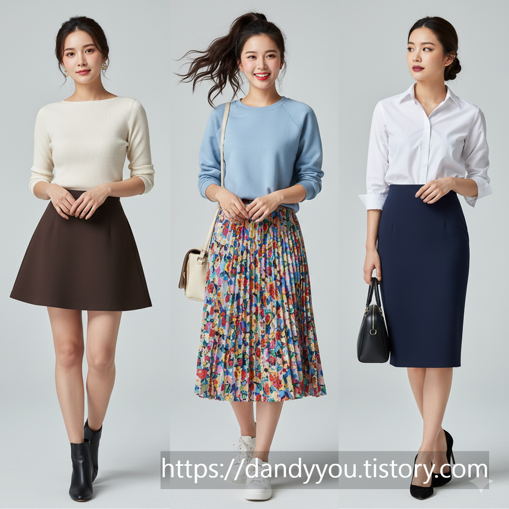 스커트 패션 아이템 코디