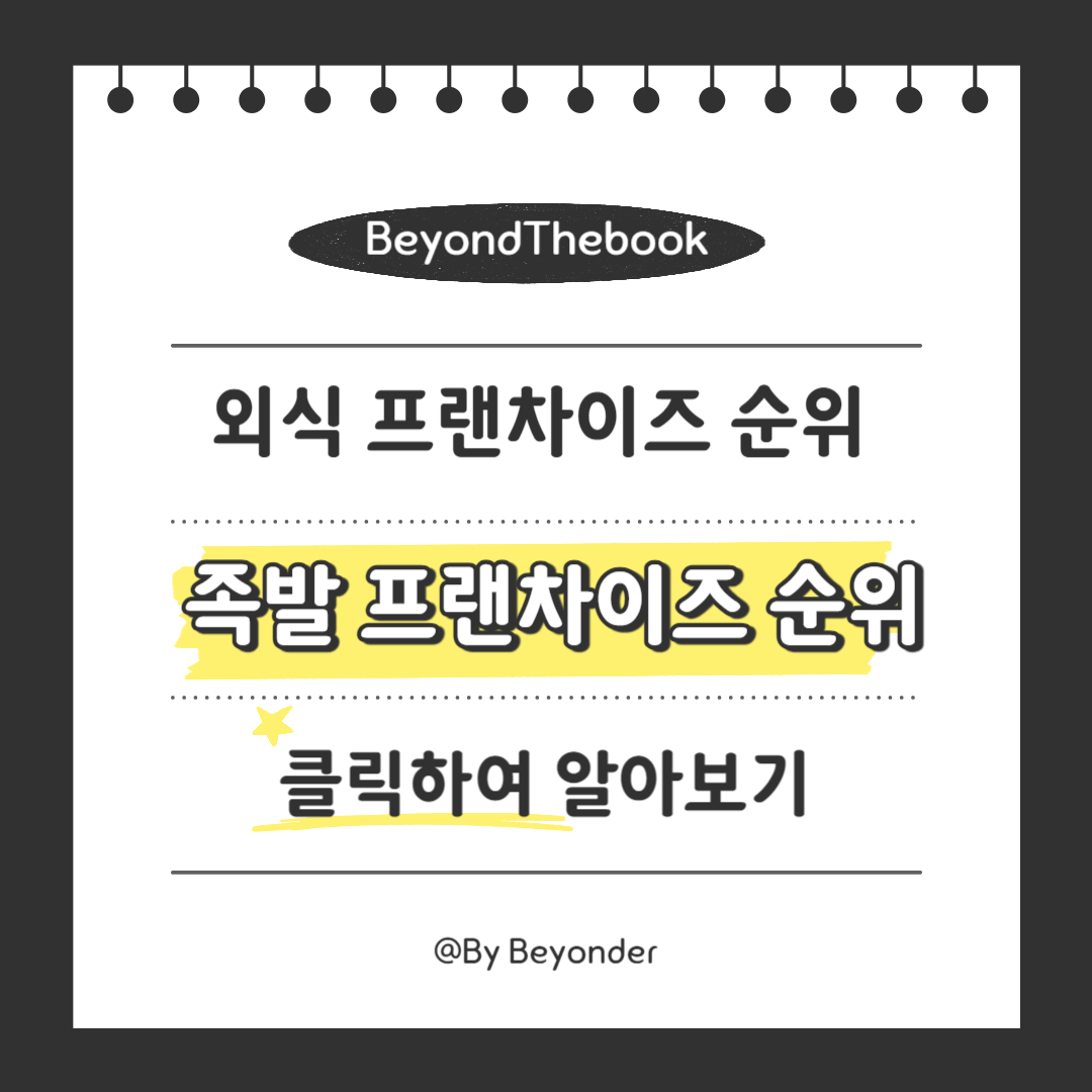 족발 프랜차이즈 순위