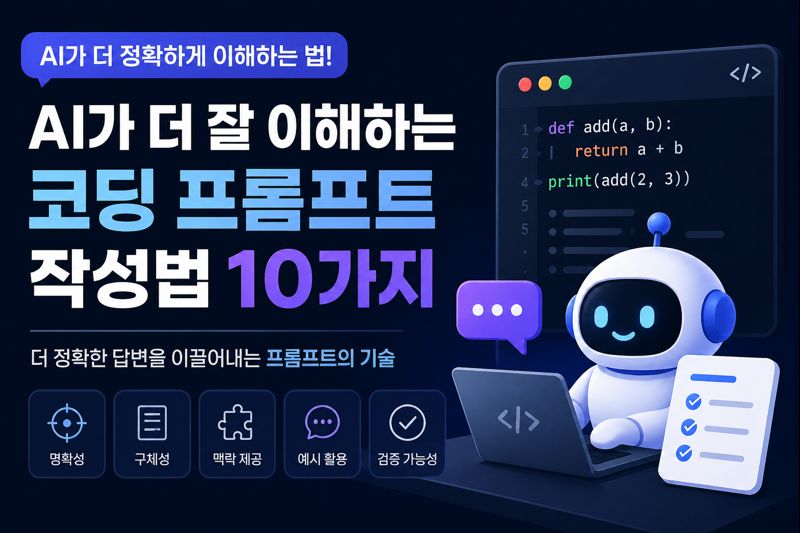 AI가 이해하는 코딩 프롬프트 작성법 10가지
