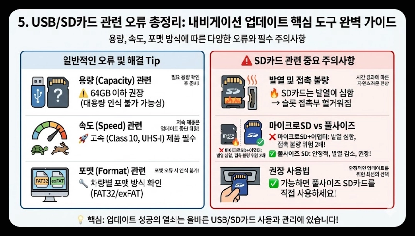 내비게이션 업데이트 오류 해결법