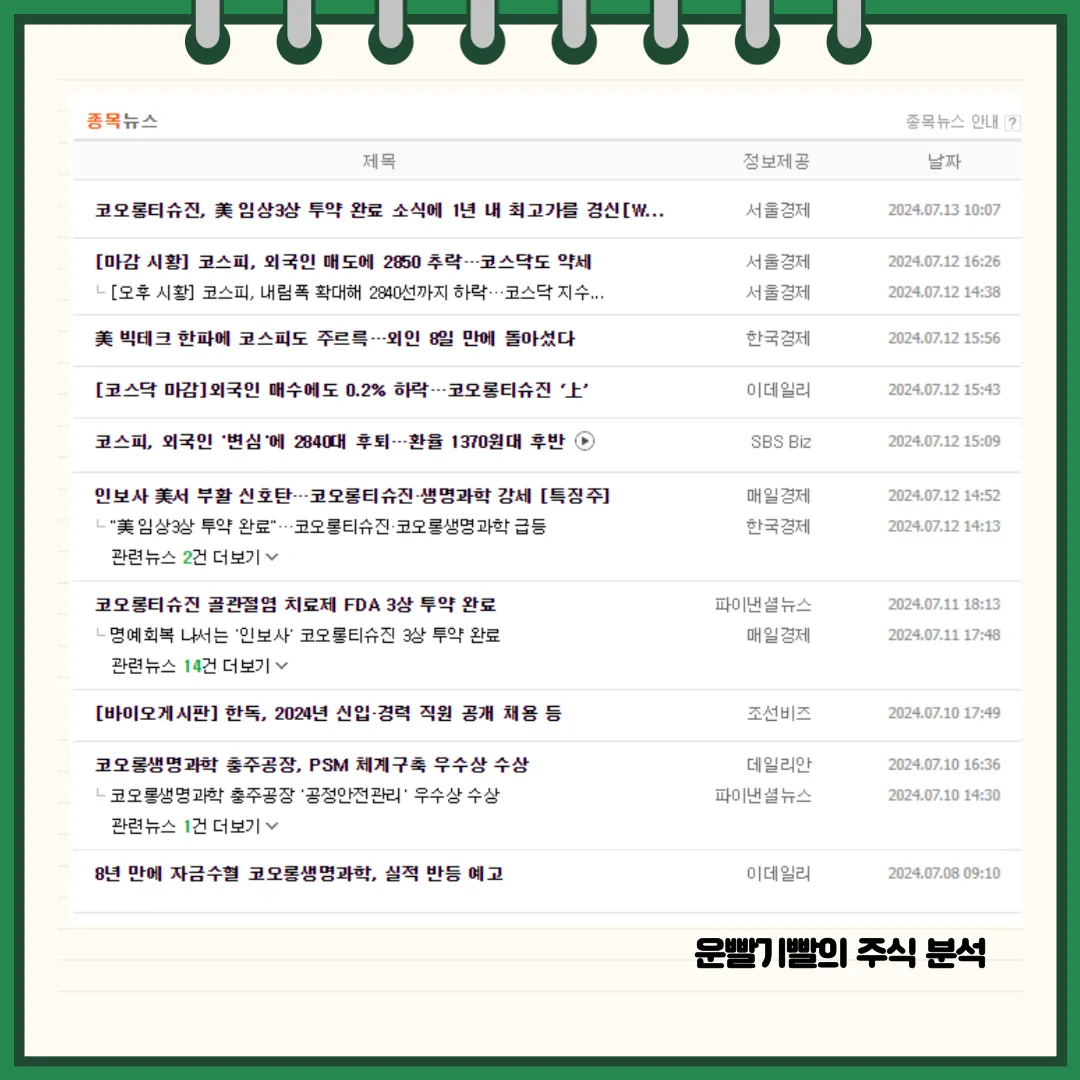 코오롱생명과학 뉴스