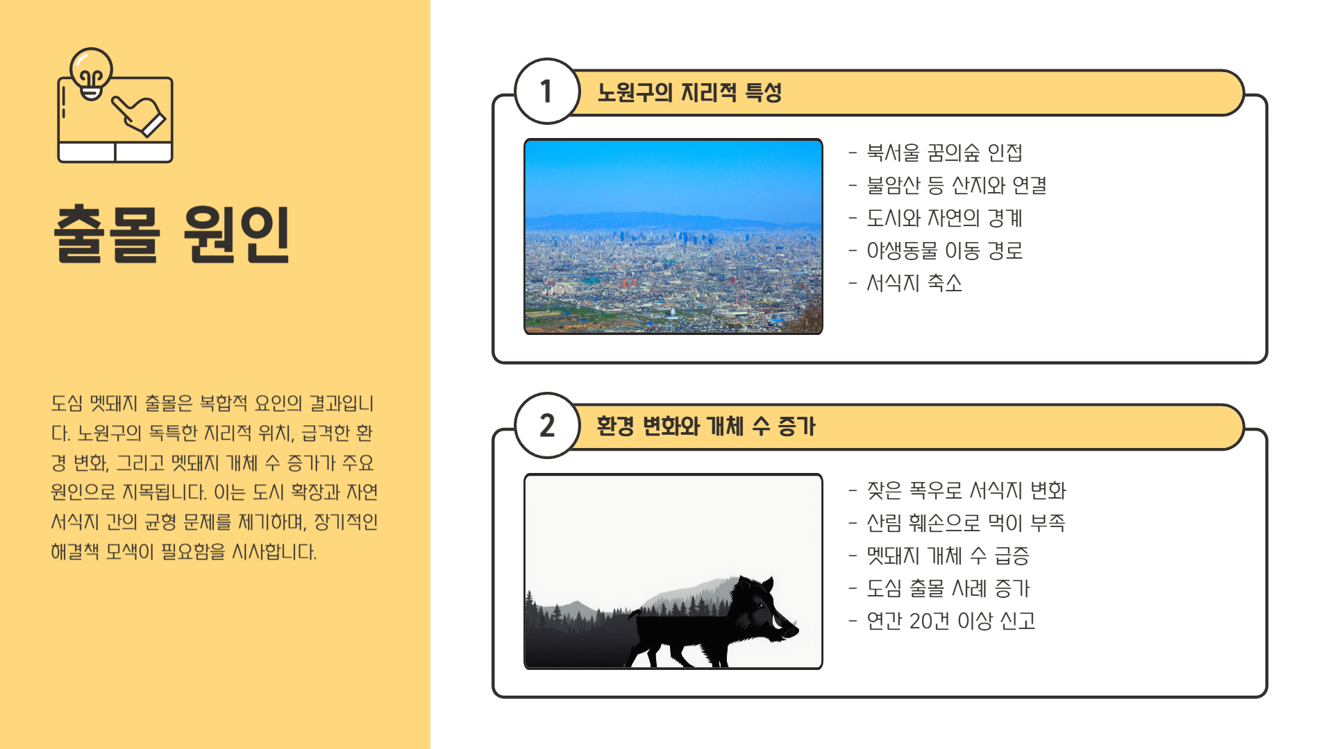 왜 도심에 멧돼지가?