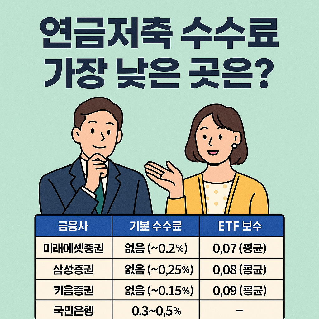 연금저축 수수료 가장 낮은 곳