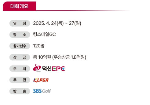 2025 덕신EPC 챔피언십