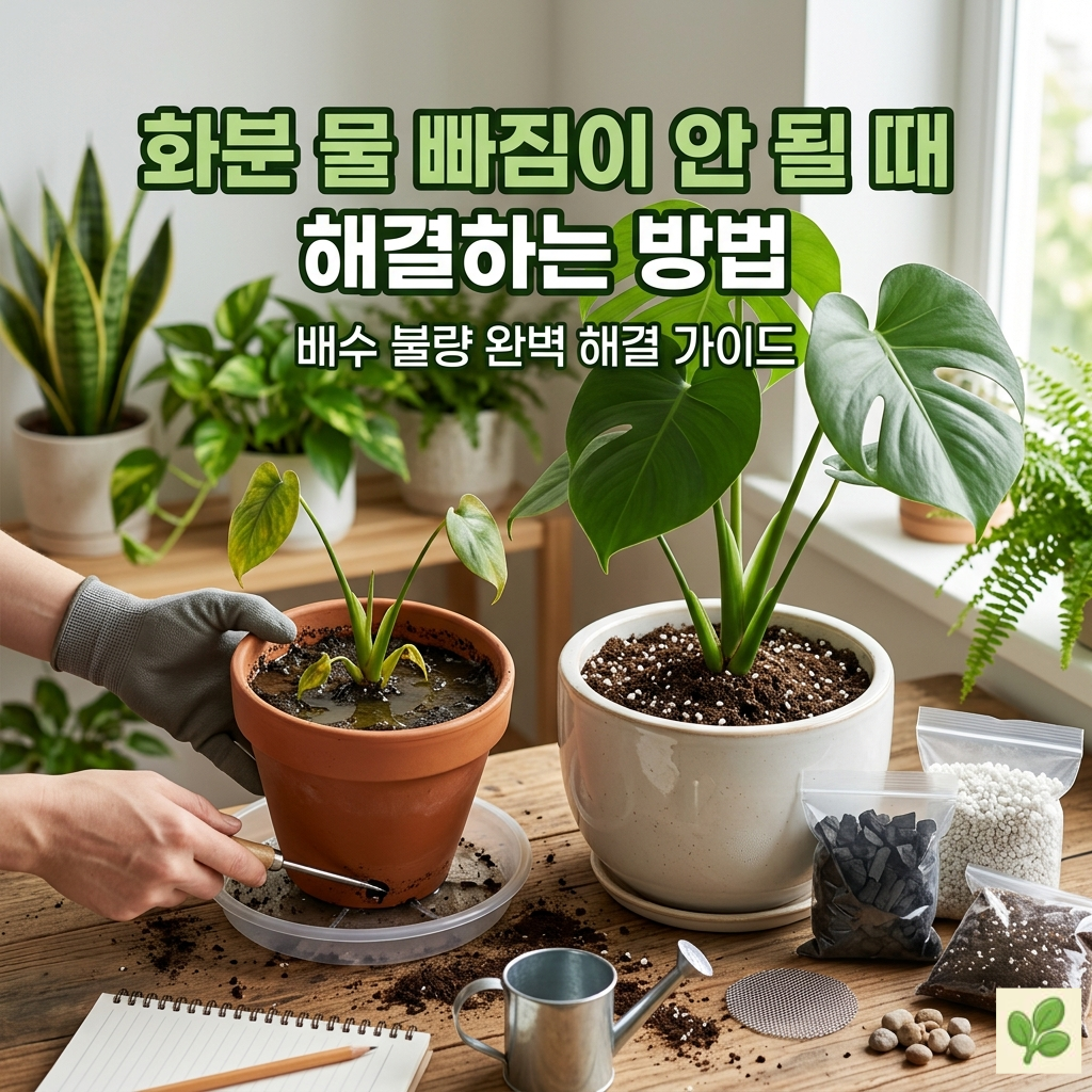 화분 물 빠짐이 안 될 때 해결하는 방법