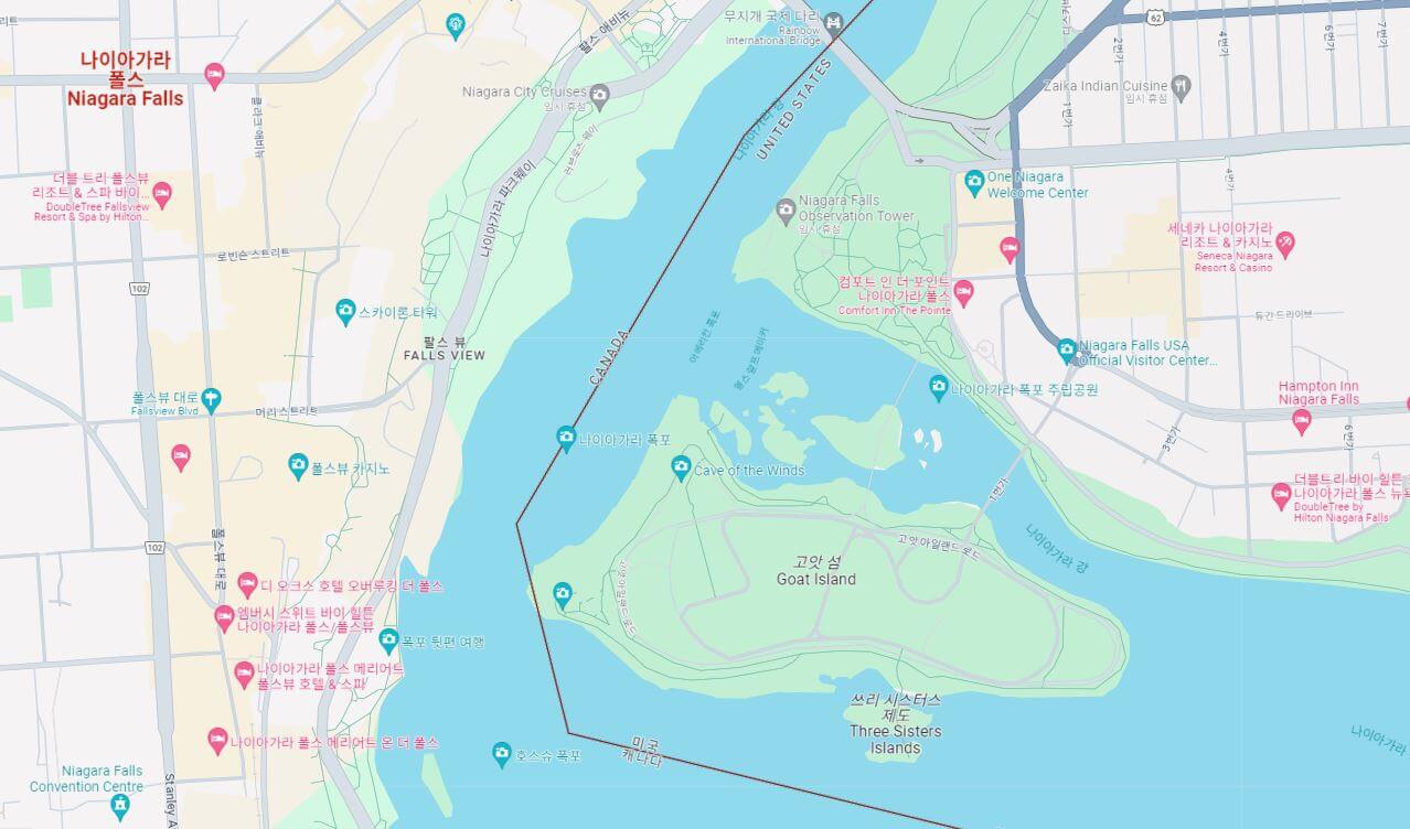 나이아가라 폭포 주소 위치