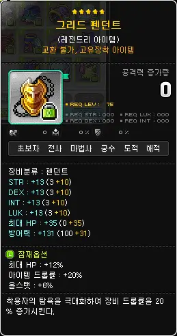 그리드 펜던트