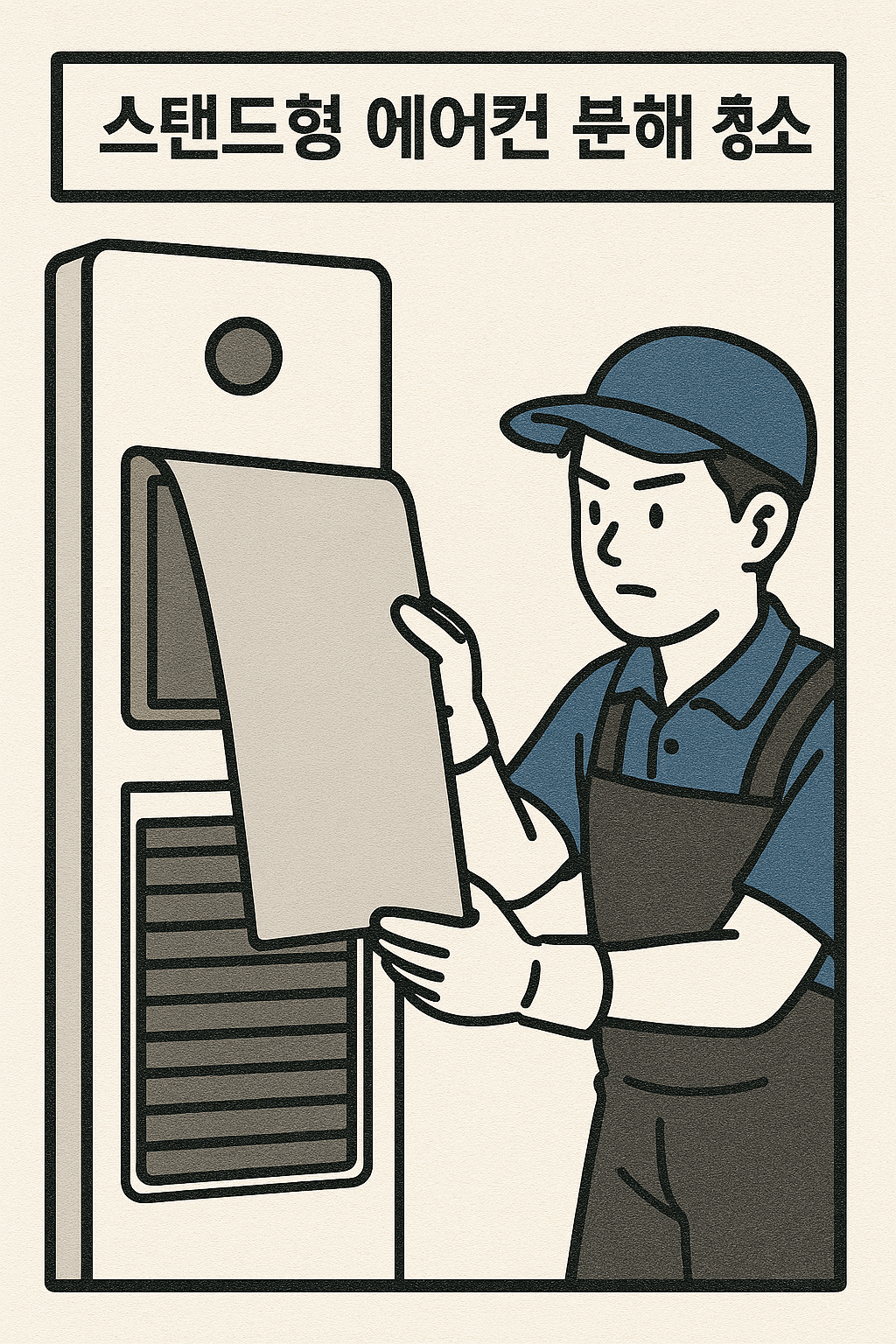 스탠드형 에어컨 분해 청소 방법