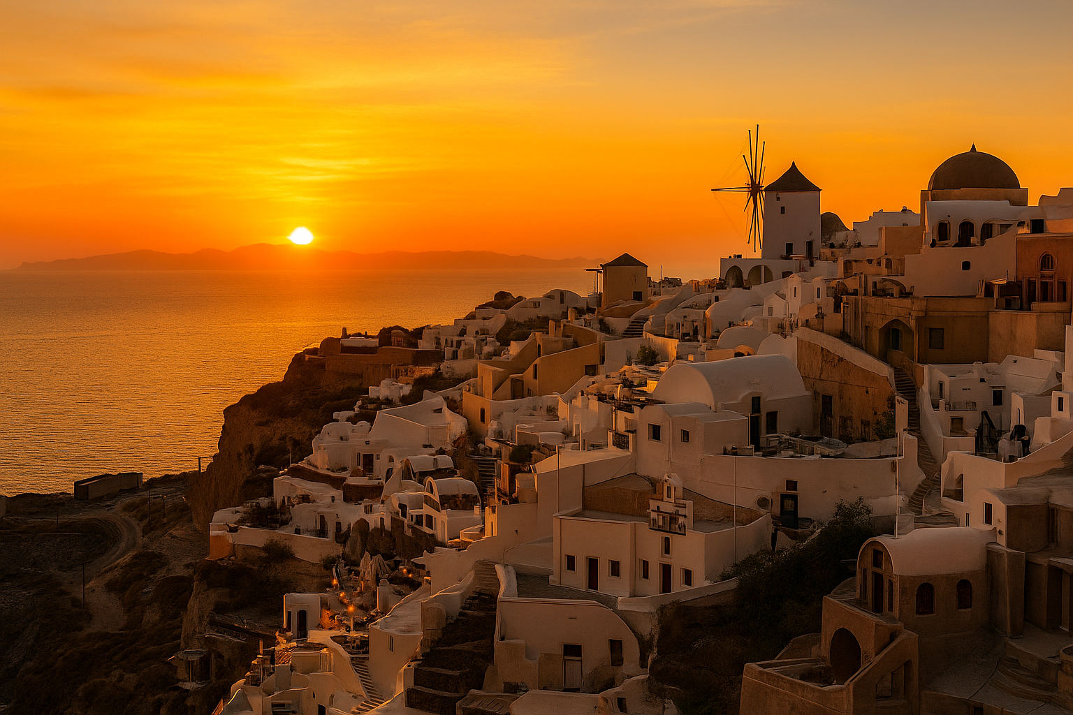 산토리니 일몰 관련사진