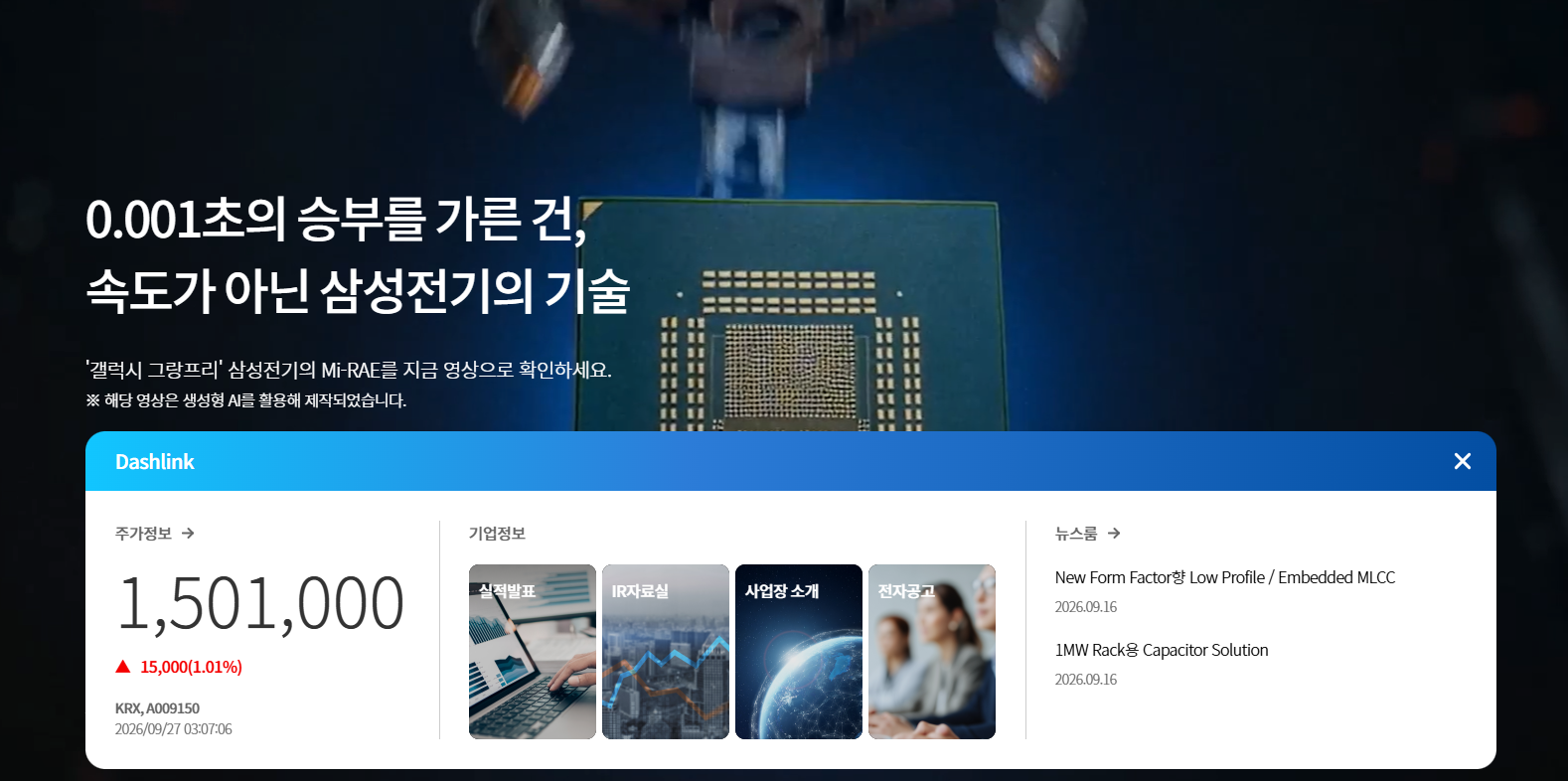 삼성전기 주가
