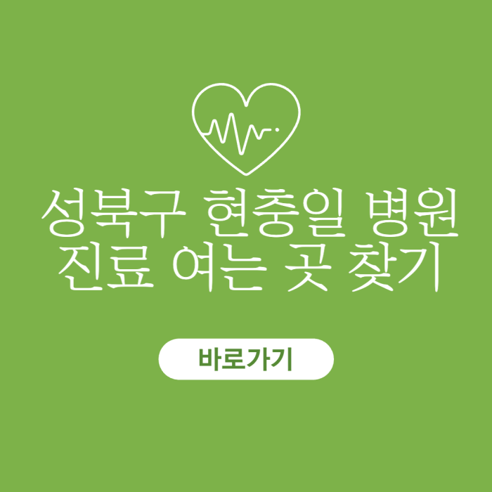 성북구-현충일-병원-진료-여는-곳-찾기