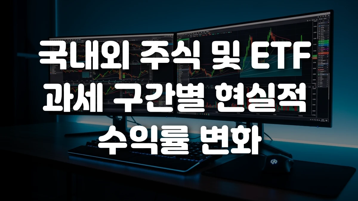 국내외 주식 및 ETF 과세 구간별 현실적 수익률 변화