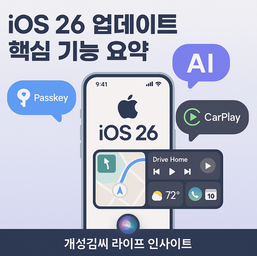 iOS 26 업데이트,iOS 26 호환 기기,iOS 26 퍼블릭 베타,카플레이 Ultra,Passkey 로그인,Apple Intelligence