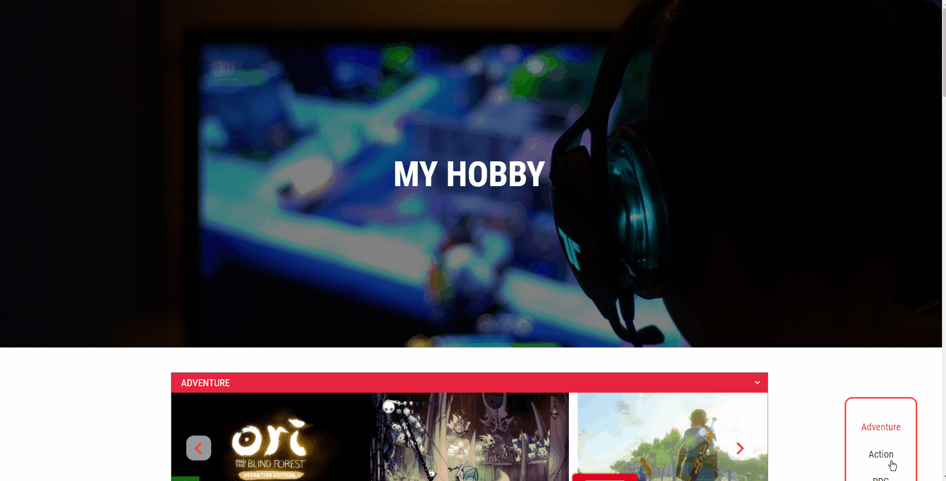 현재 메뉴 색 강조 결과