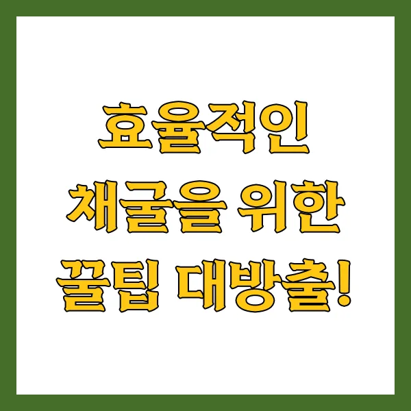 채굴꿀팁