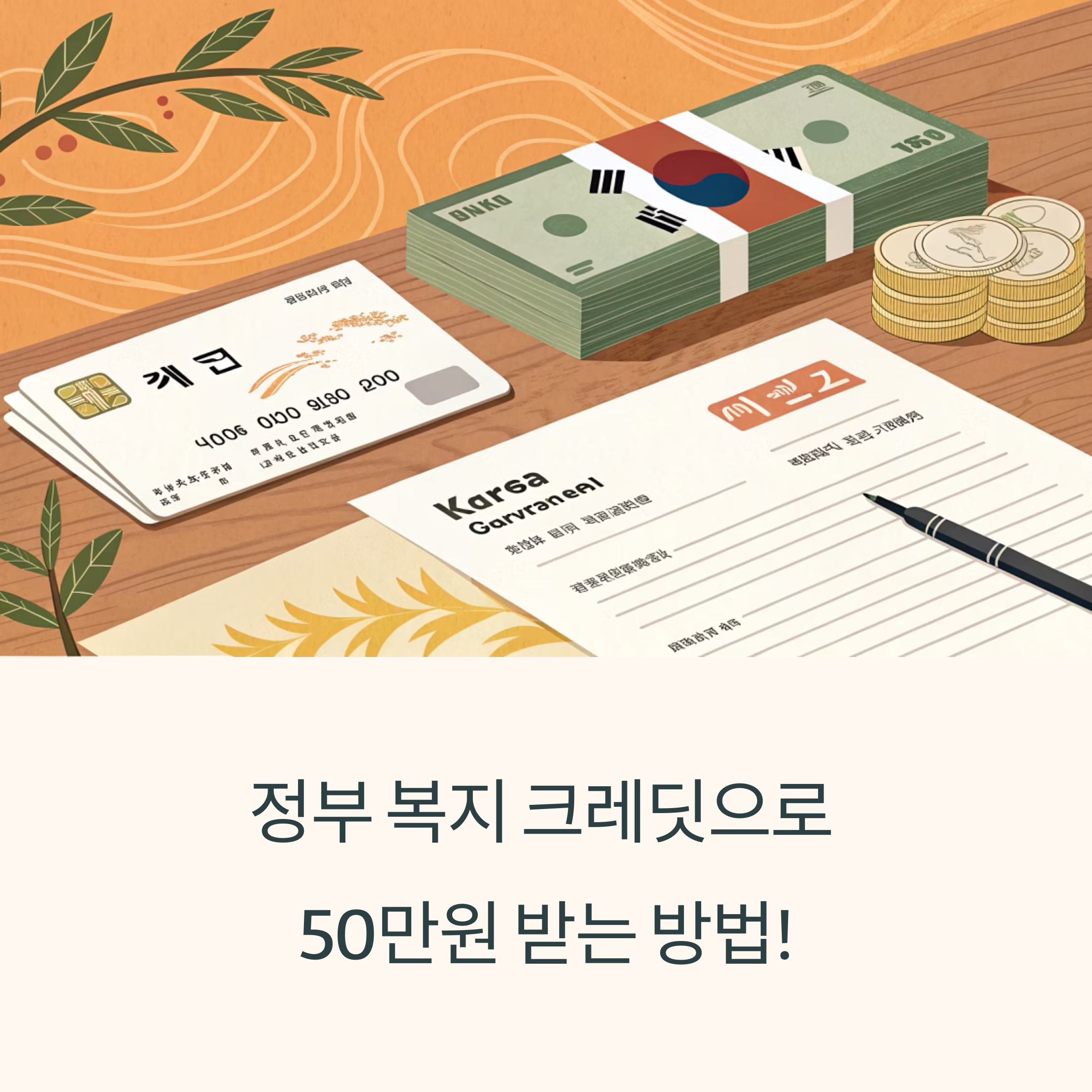 정부 복지 크레딧 2025, 제대로만 알면 50만원 그냥 받습니다!