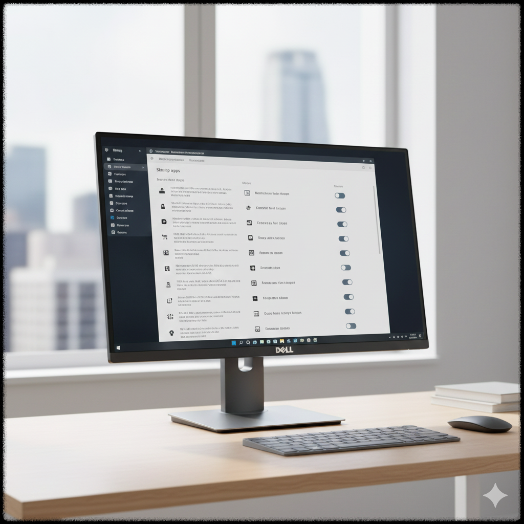 Windows 11 설정에서 자동 실행 프로그램을 끄는 모습
