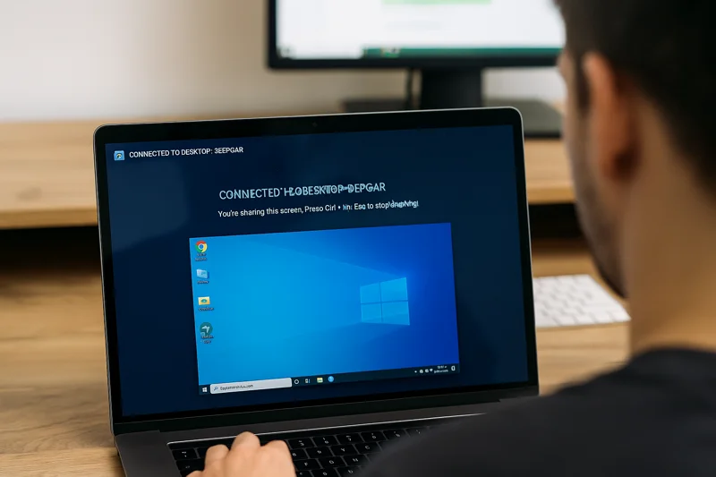 스마트폰에서 크롬 원격 접속 중인 화면