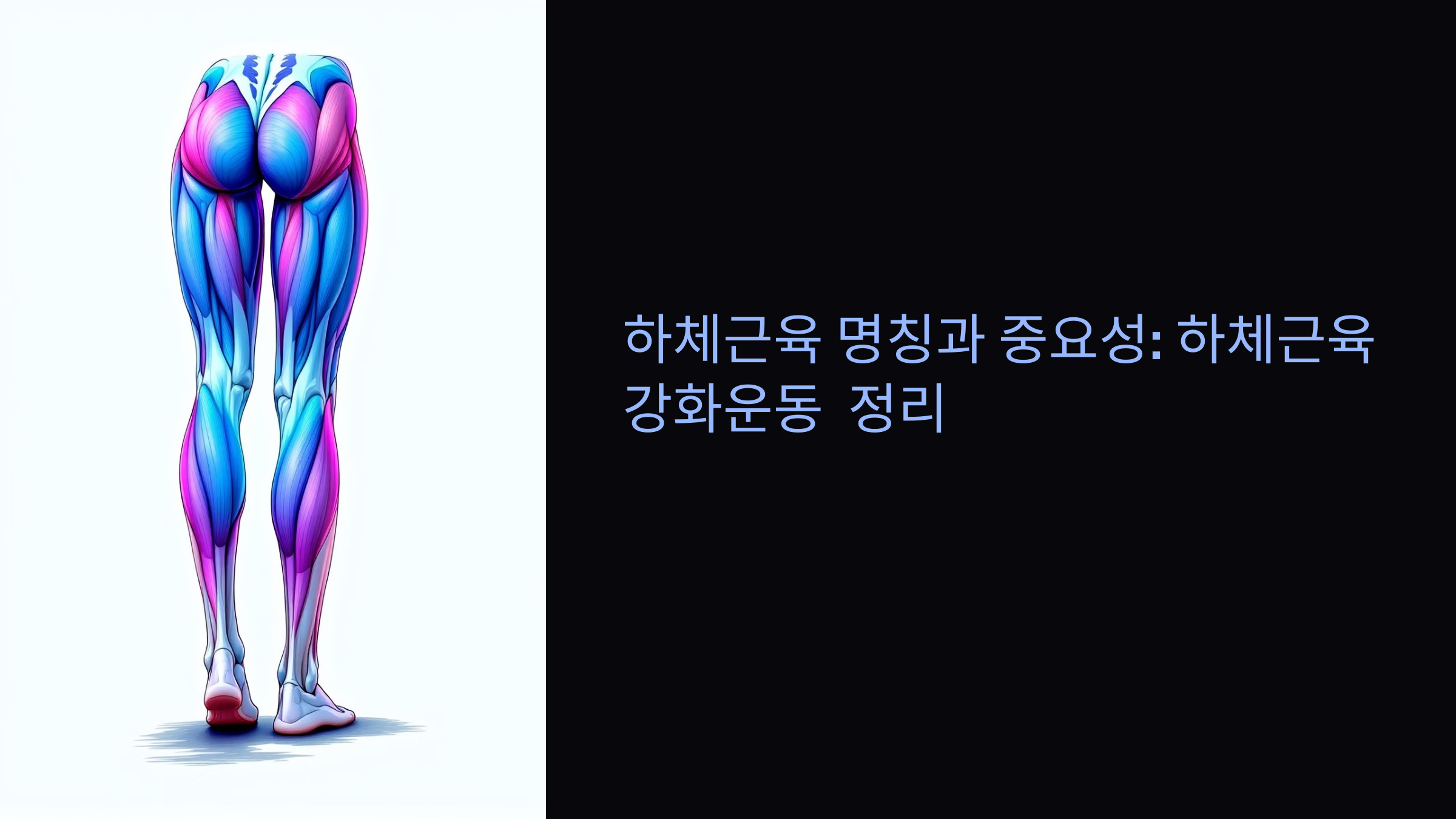하체근육 명칭과 중요성 하체근육강화운동 효과