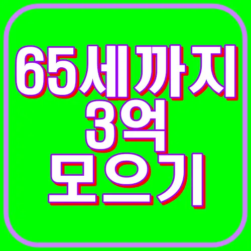 65세까지 3억 모으기
