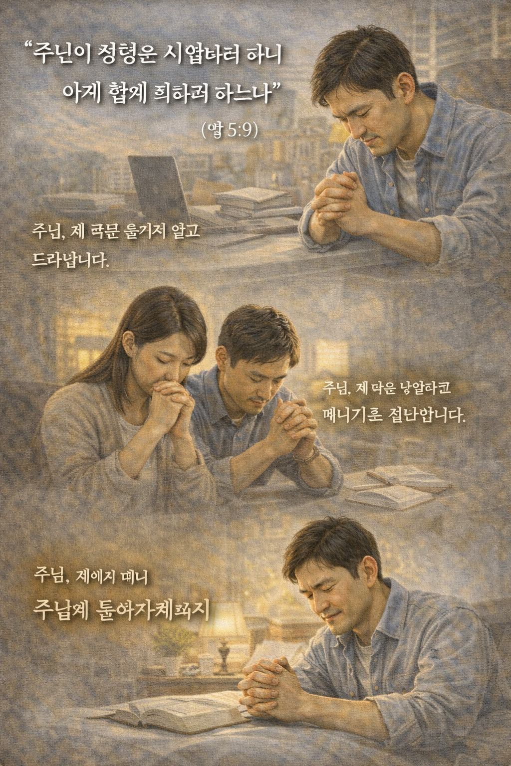 행 5:9 말씀을 보며&amp;#44; 일상의 삶을 살아가지만 거짓된 말과 행동을 하고&amp;#44; 특히 주님과의 교제 가운데 거짓으로 행하는 것은 철저히 생각하여 돌이켜야 함을 생각하게 되었고&amp;#44; 정한 마음으로&amp;#44; 거룩한 마음으로 기도하되 특히 죄에서 돌이키는 회개기도를 3회 이상 드리는 모습입니다.