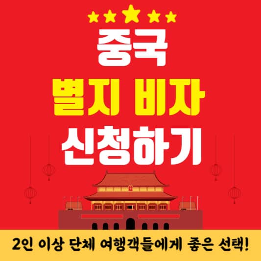 무비자 중국여행 : 중국별지비자 신청하기