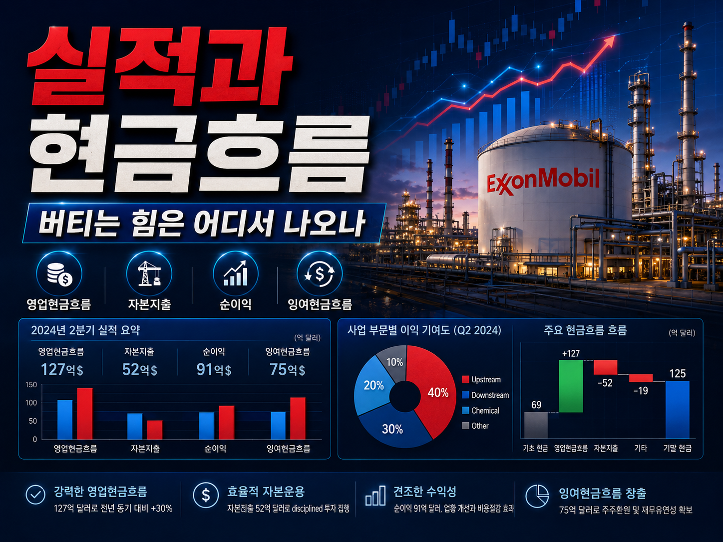 엑슨모빌 주가, 유가보다 LNG가 더 중요해졌다 Woodside 인수설·가이아나 유전·배당까지 총정리