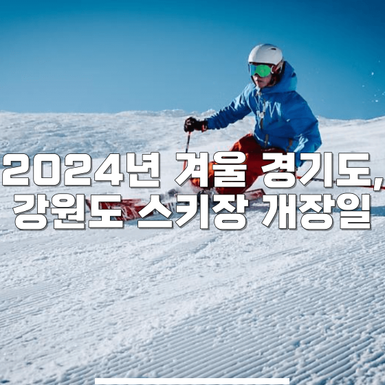 2024년 겨울 경기도, 강원도 스키장 개장일